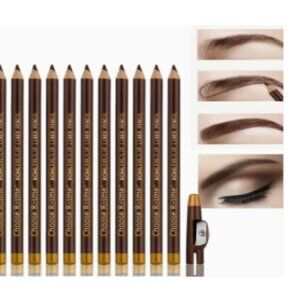 Brown Eyeliner and brow liner with pencil sharpener